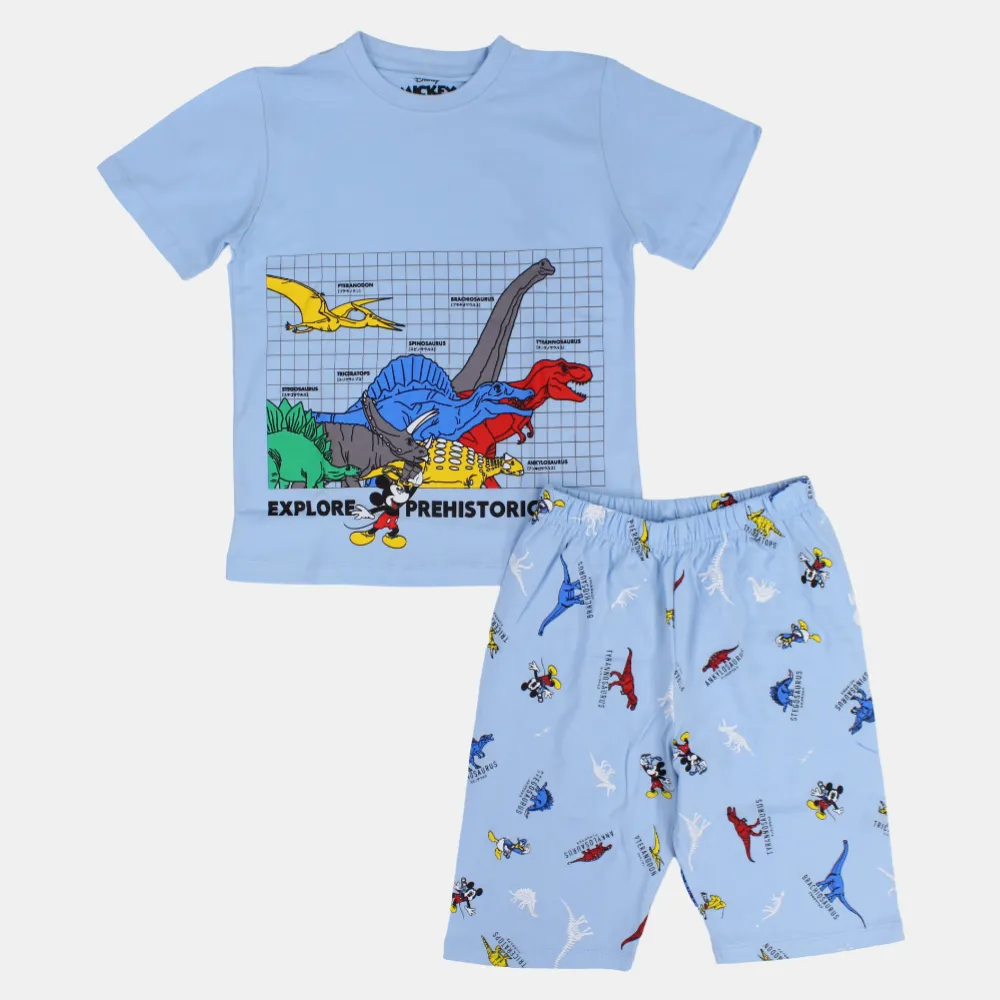 Jungen Baumwoll-Schlafanzug-Set - Mickey Mouse und Dinosaurier Druck