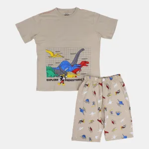 Jungen Baumwoll-Schlafanzug-Set - Mickey Mouse und Dinosaurier Druck