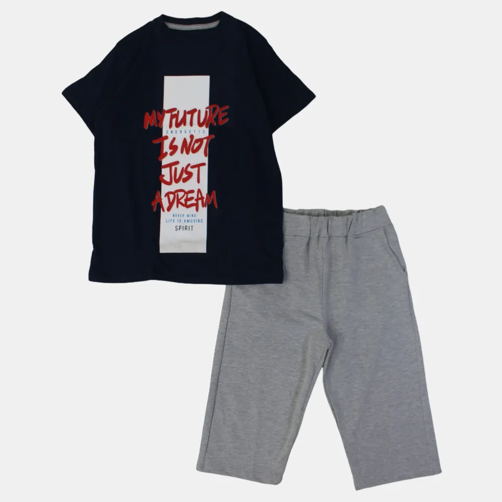 Baumwoll-Pyjama-Set für Jungen – Design „Natur ist nicht nur ein Traum