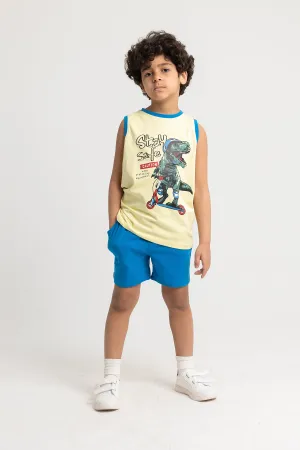 Baumwoll-Pyjama-Set für Jungen - Stay Safe Dino Design