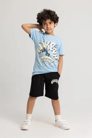 Baumwoll-Pyjama-Set für Jungen - Aufwachdruck