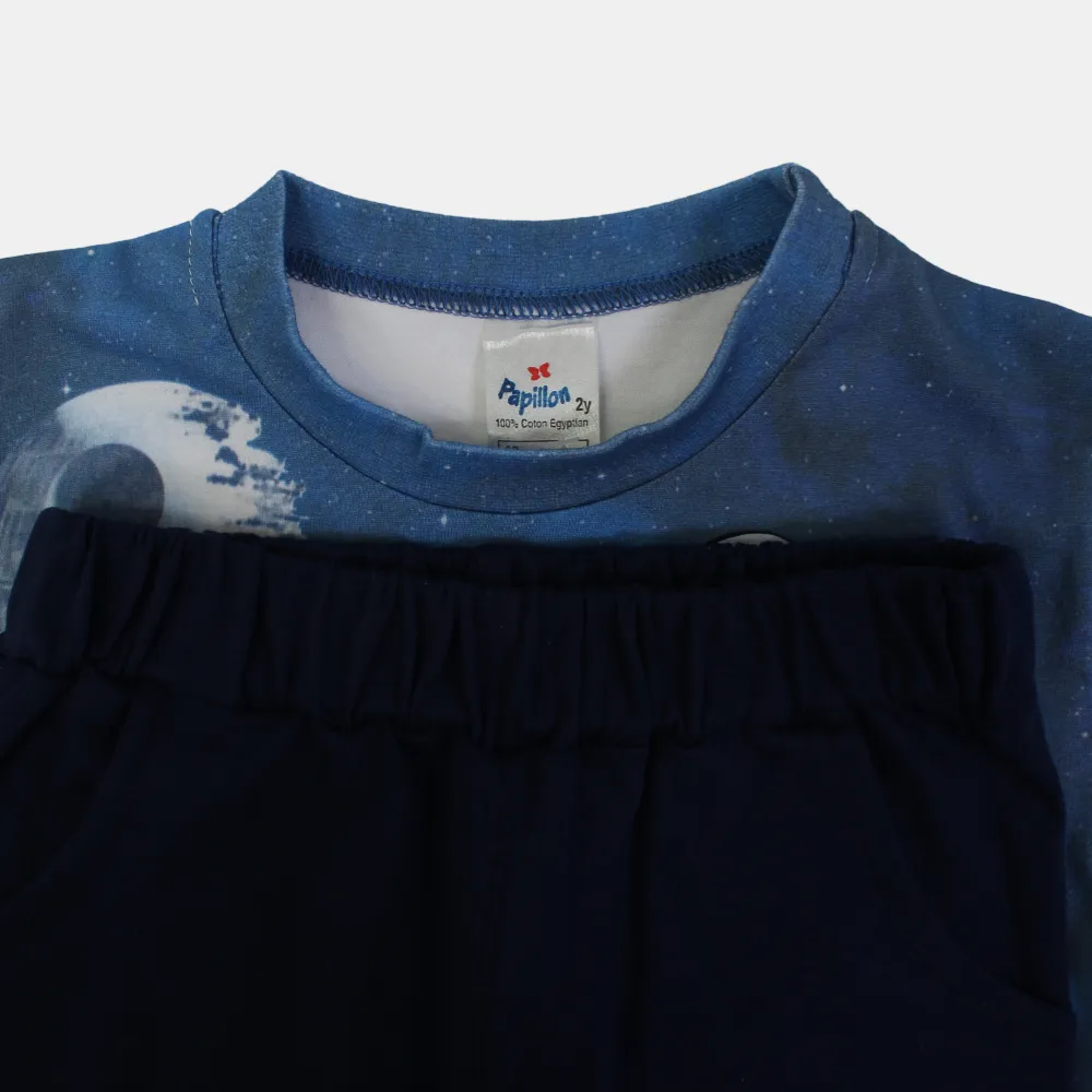 Baumwoll-Pyjama-Set mit kurzen Ärmeln für Jungen – 
