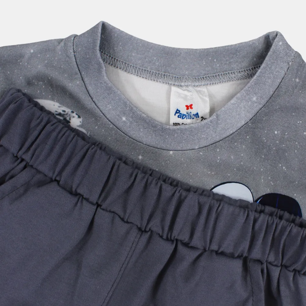 Baumwoll-Pyjama-Set mit kurzen Ärmeln für Jungen – 