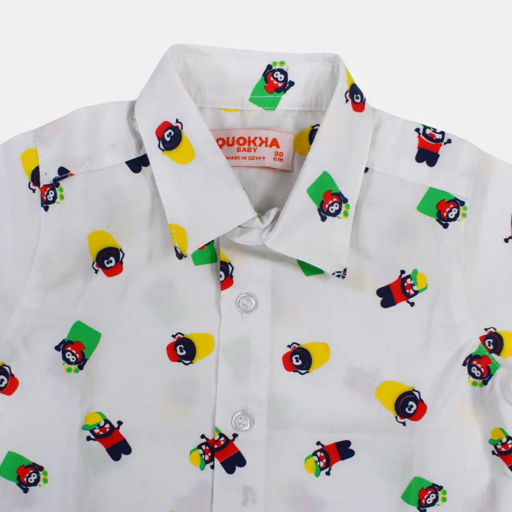 Jungen Baumwoll-Kurzarmhemd mit lustigem Design
