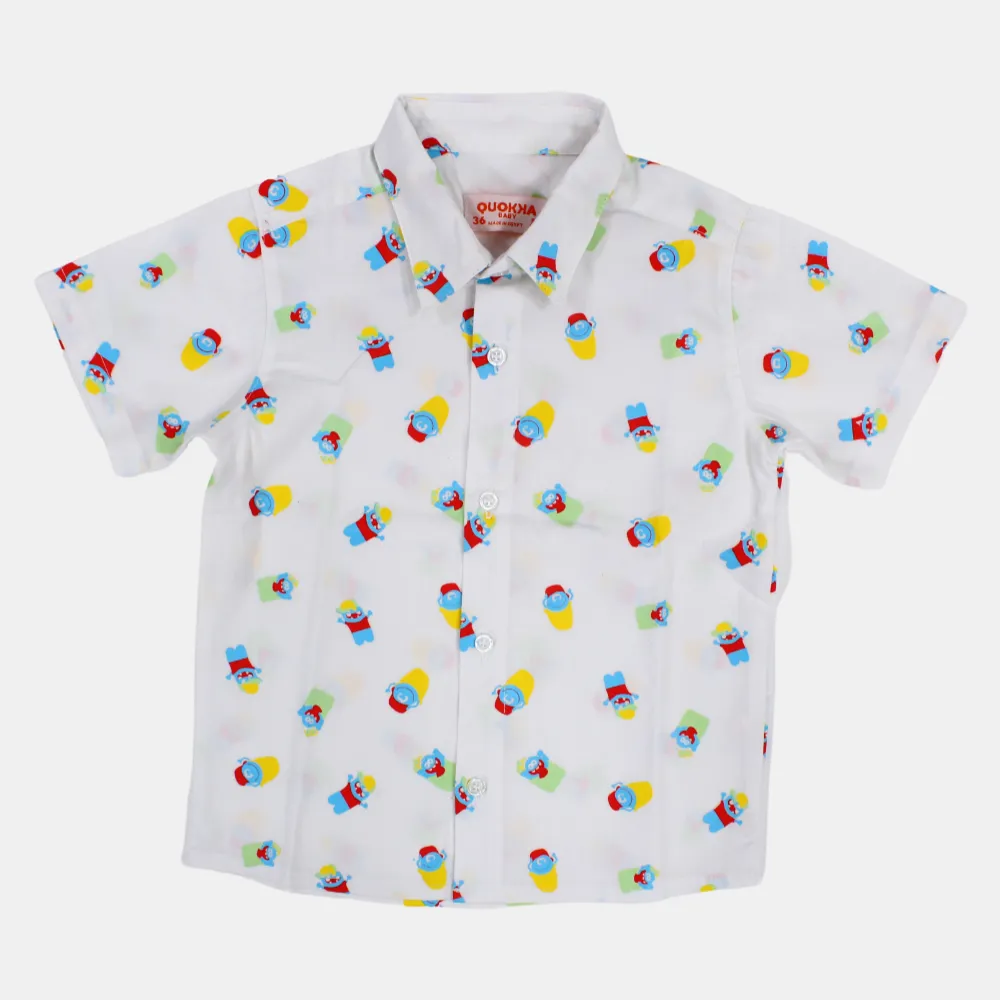 Jungen Baumwoll-Kurzarmhemd mit lustigem Design