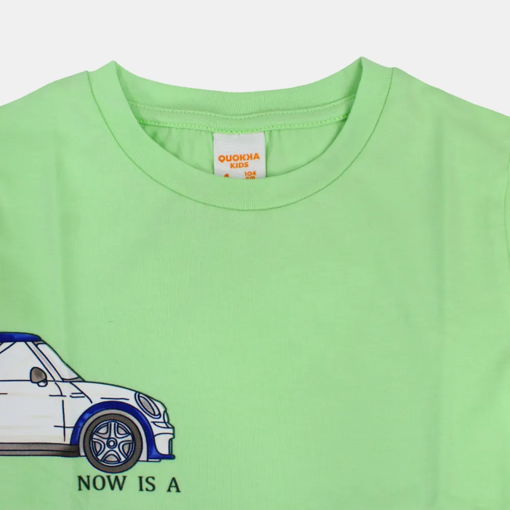 Jungen Baumwoll T-Shirt mit kurzen Ärmeln und Autodesign