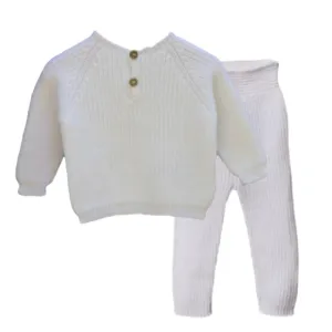 Jungen Strick-Set in Creme