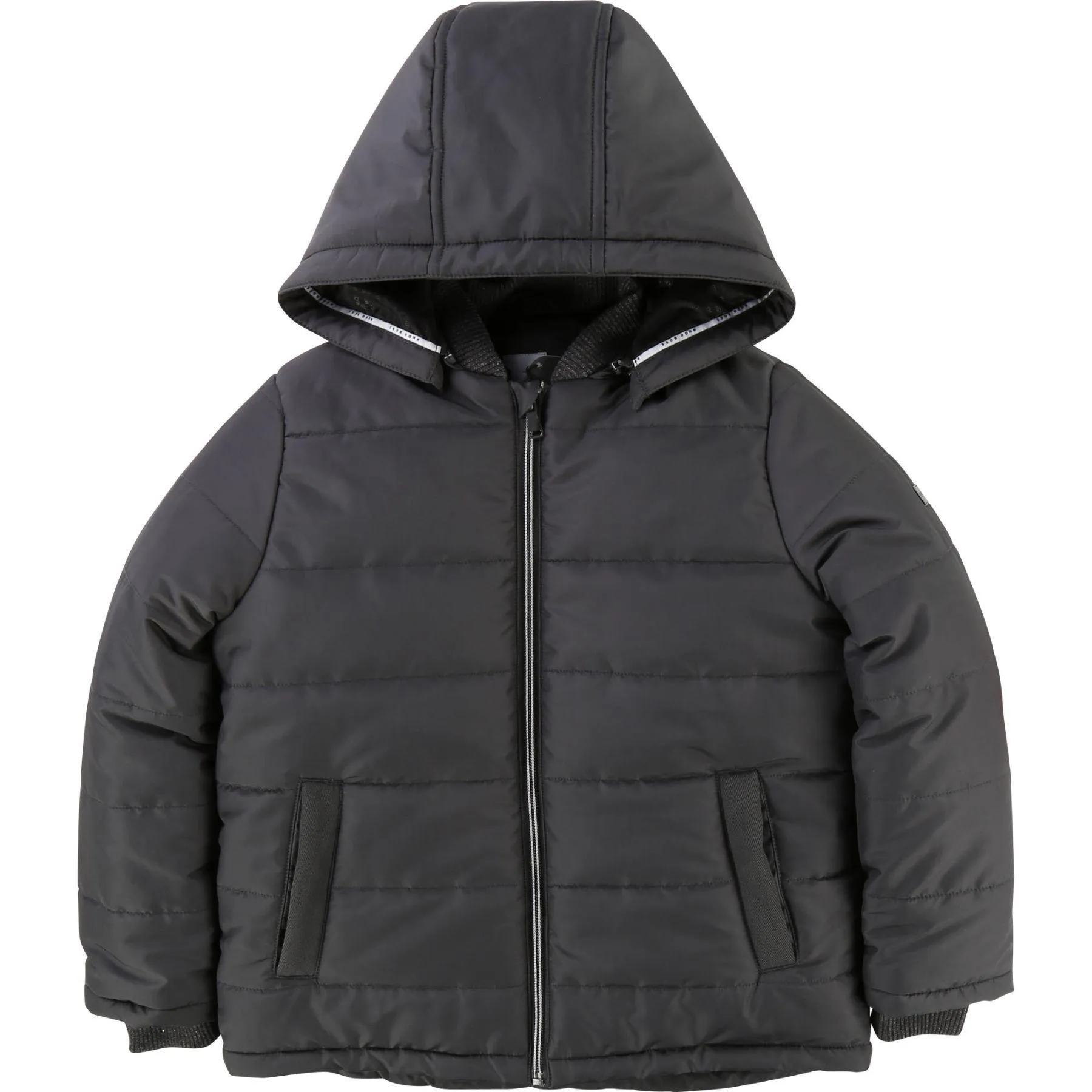 Jungen Dunkelgraue Gefütterte Jacke