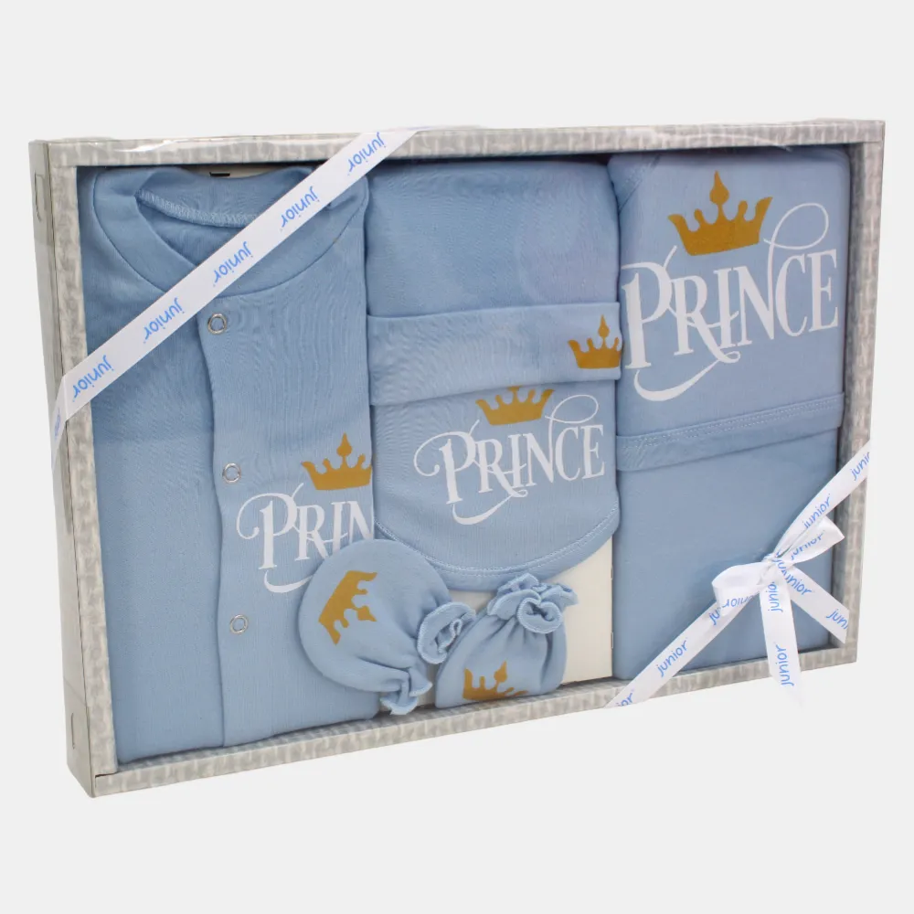 Jungen Geschenk-Kleiderset – 5-teiliges Kronprinz-Set in Hellblau