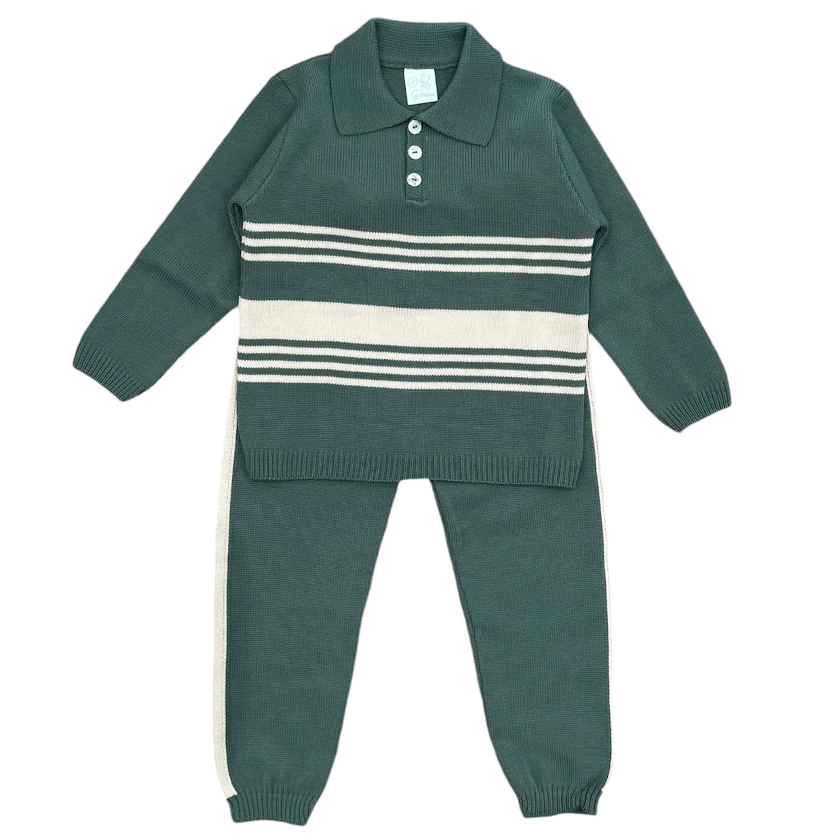Jungen Grüner Strick-Set