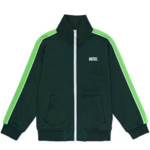 Jungen Grüne Sportjacke mit Reißverschluss