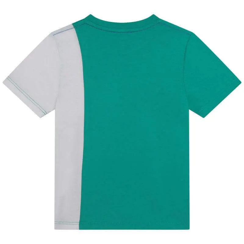 Jungen Grünes Vertikales Logo T-Shirt