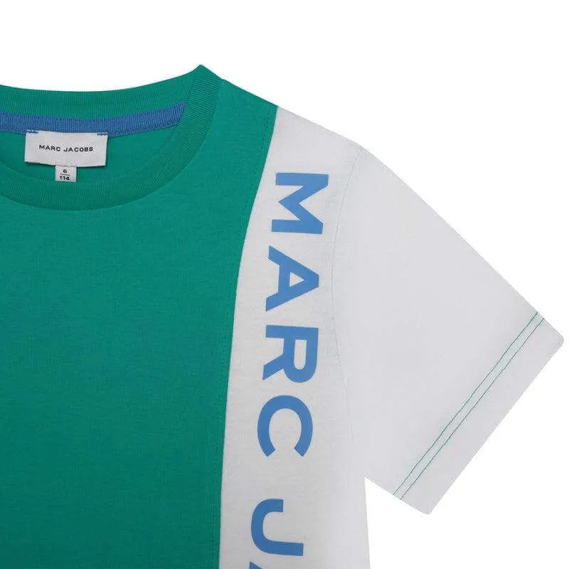 Jungen Grünes Vertikales Logo T-Shirt