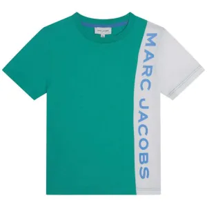 Jungen Grünes Vertikales Logo T-Shirt