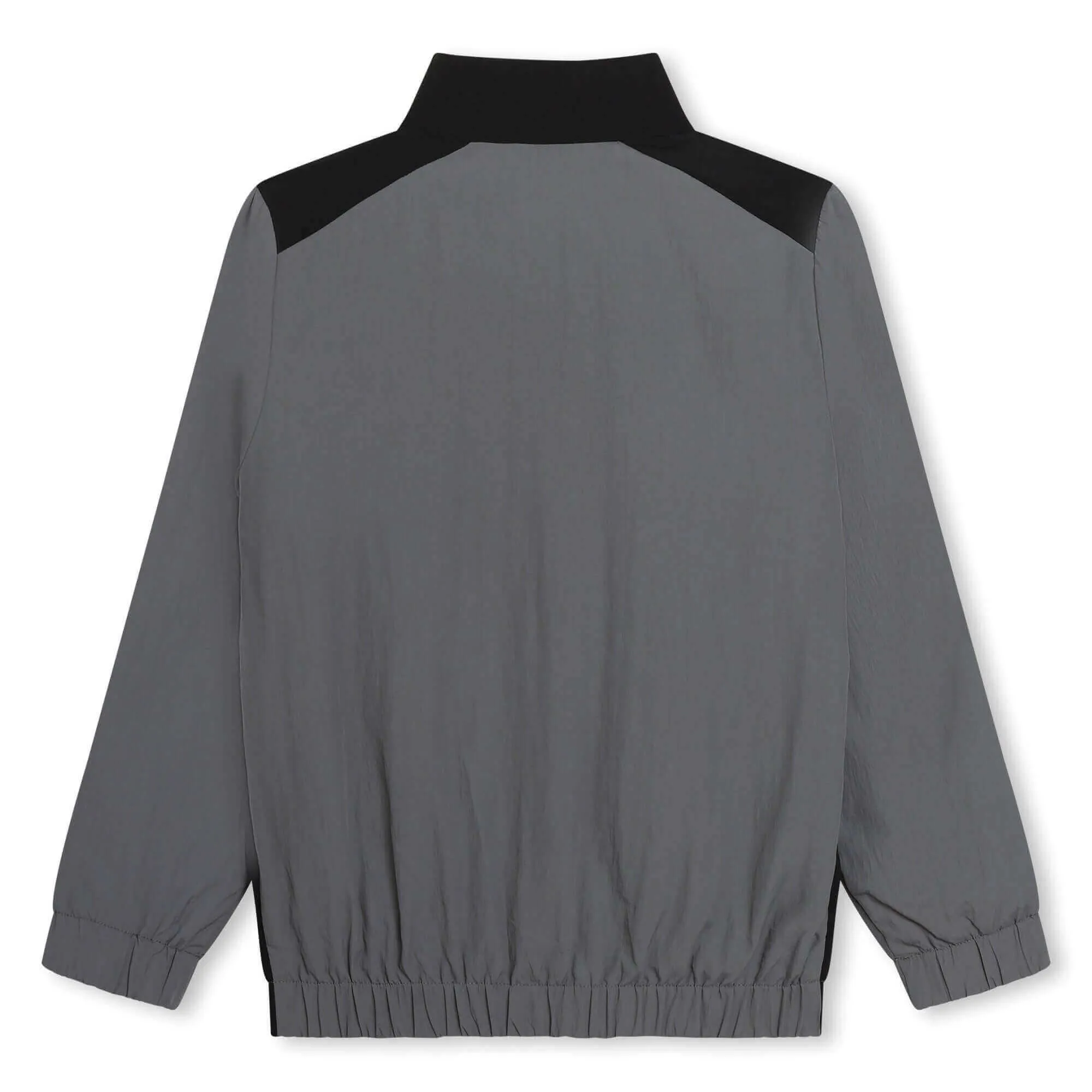 Jungen Grauer Block Reißverschluss Jacke