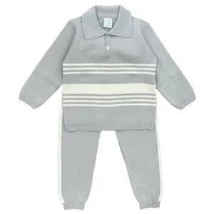 Grauer Strick-Set für Jungen