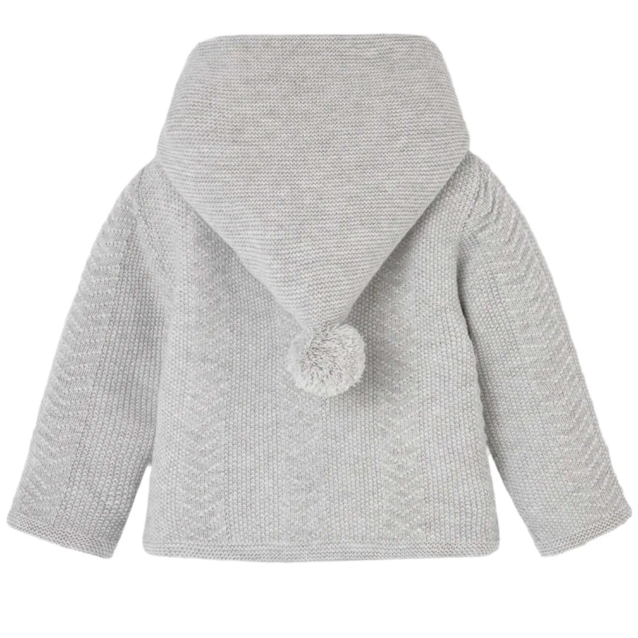 Graue gestrickte Jacke für Jungen