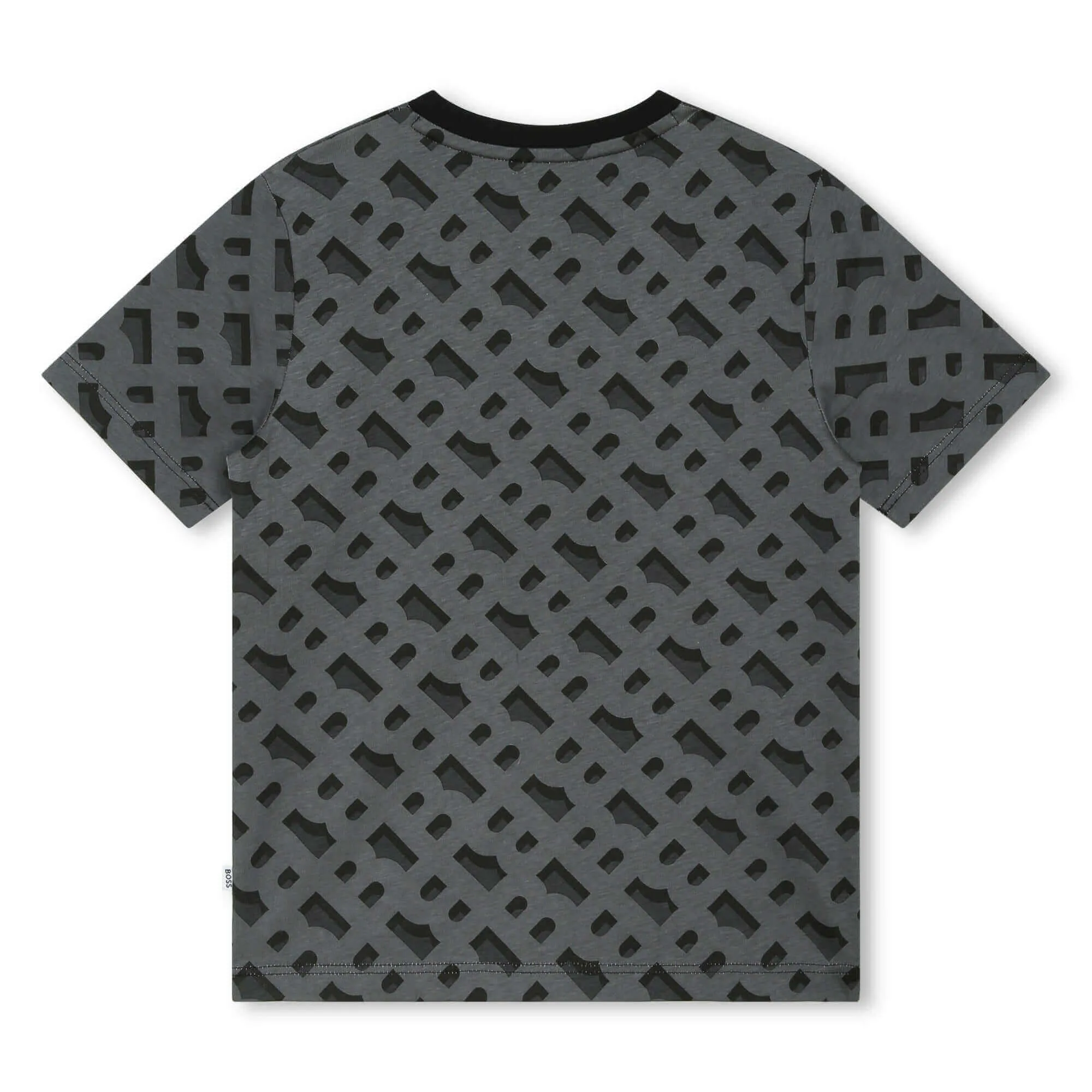 Jungen Graues T-Shirt mit Monogramm-Print