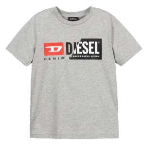 Jungen Grau Successful Living Logo T-Shirt