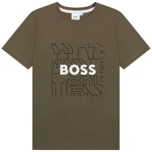Jungen Khaki Logo T-Shirt