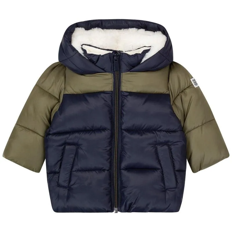 Jungen Khaki gefütterte Daunenjacke