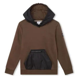 Jungen Khaki Kapuzenpullover mit Tasche