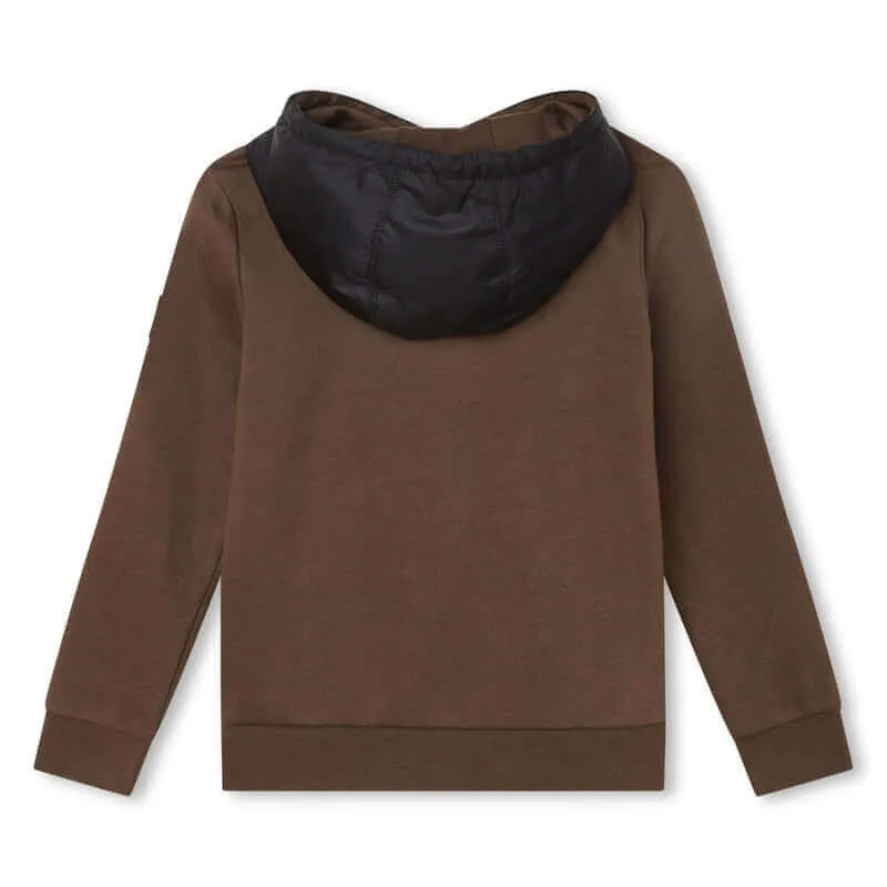 Jungen Khaki Kapuzenpullover mit Tasche
