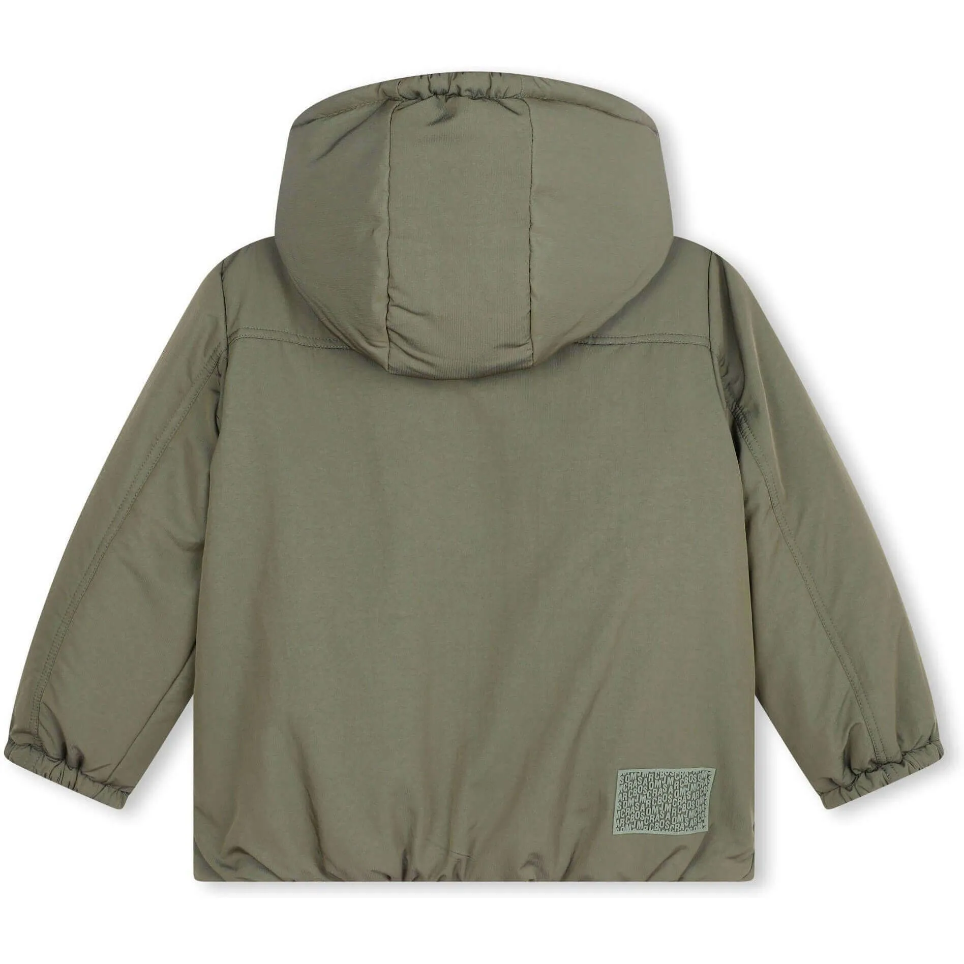 Jungen Khaki Reversible Daunenjacke