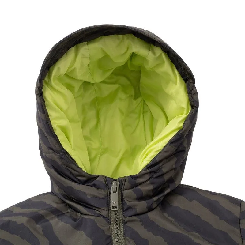 Jungen Khaki Tiger Print Steppmantel