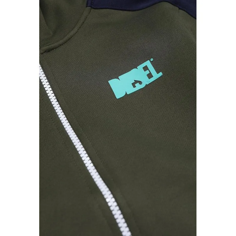 Jungen Khaki Reißverschluss Kapuzenpullover