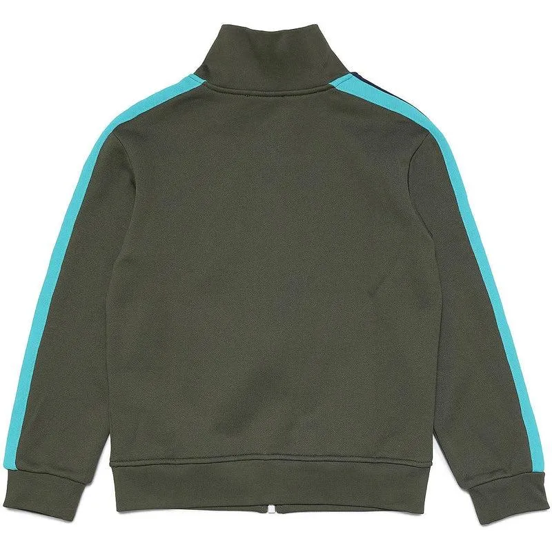 Jungen Khaki Reißverschluss Kapuzenpullover