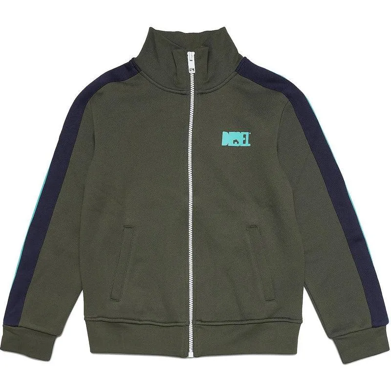 Jungen Khaki Reißverschluss Kapuzenpullover