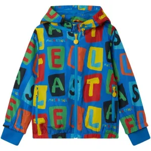 Junge mehrfarbige Buchstaben-Blöcke Jacke