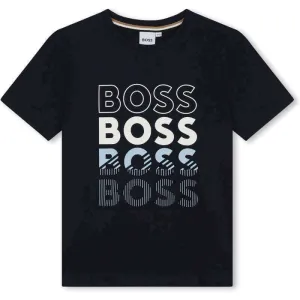 Jungen Navy Ausgewaschen Logo Baumwoll T-Shirt