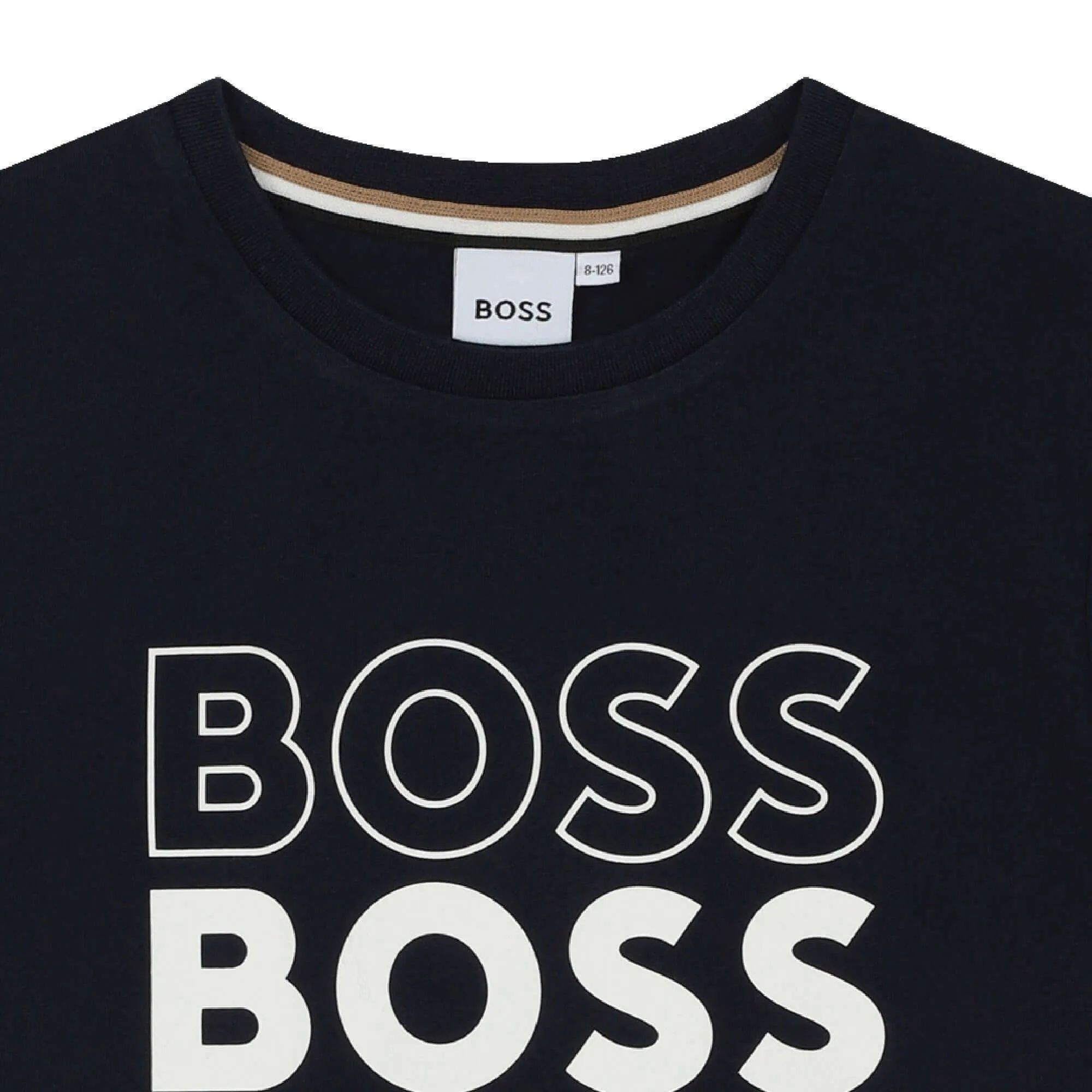Jungen Navy Ausgewaschen Logo Baumwoll T-Shirt