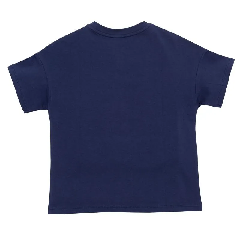 Jungen Navy Blattdruck T-Shirt