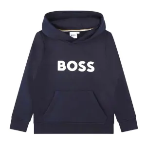 Jungen Navy Logo Kapuzenpullover