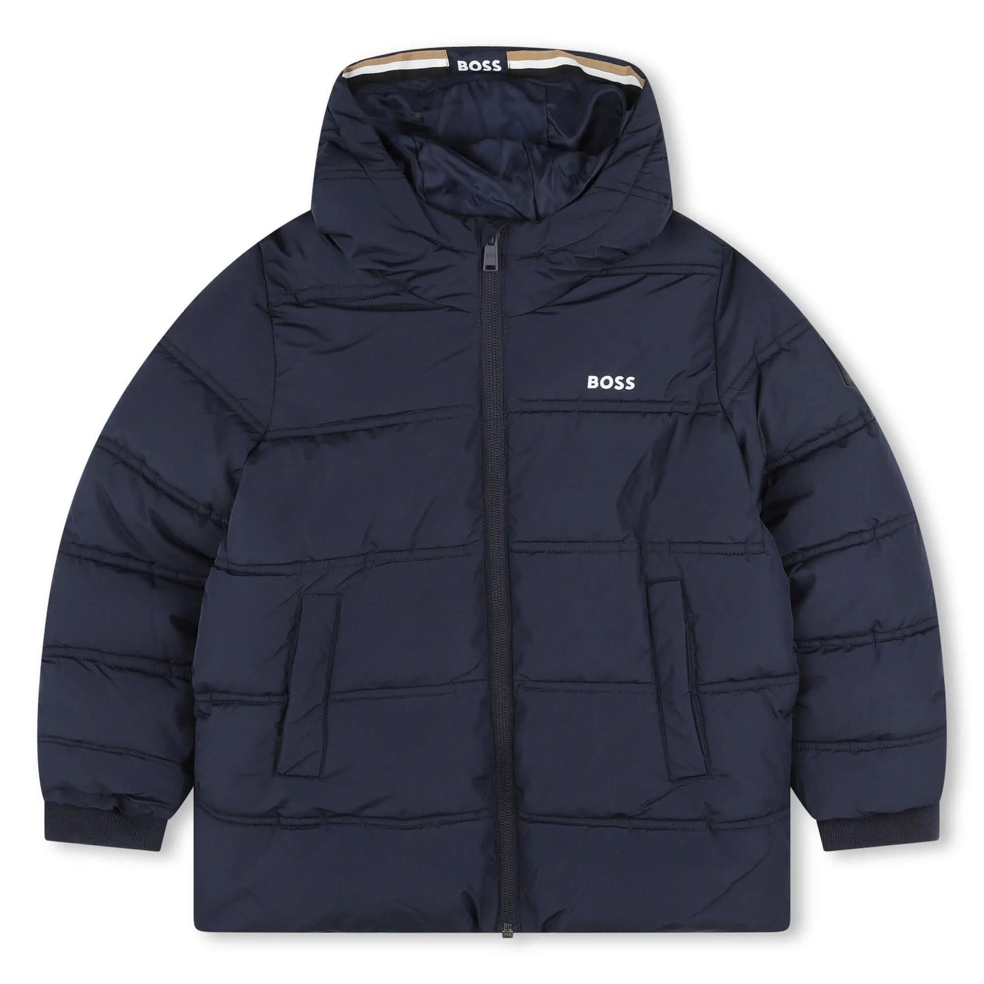 Jungen Navy Logo Steppjacke