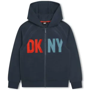 Jungen Navy Logo Reißverschluss Kapuzenjacke
