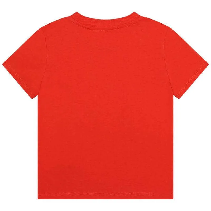 Jungen T-Shirt mit orangefarbener Giraffe