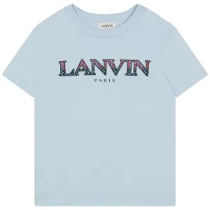 Jungen Hellblaues Curb Logo T-Shirt