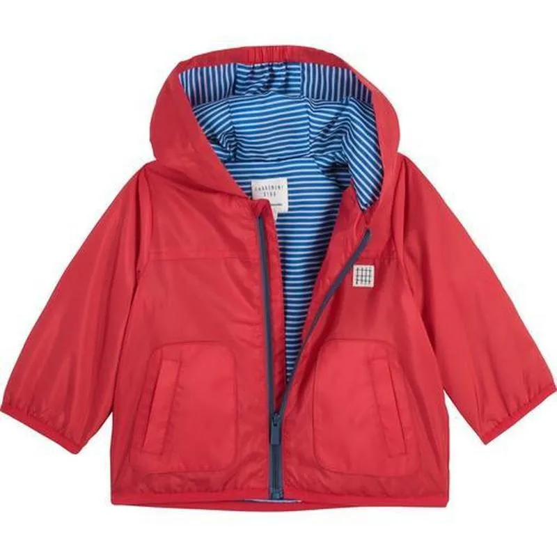 Jungen Rote Kapuzen-Regenjacke
