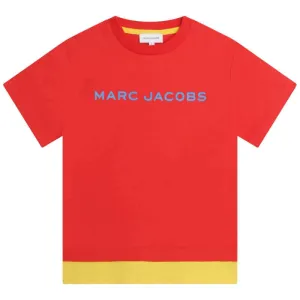 Jungen Bio-Baumwoll-T-Shirt mit rotem Logo