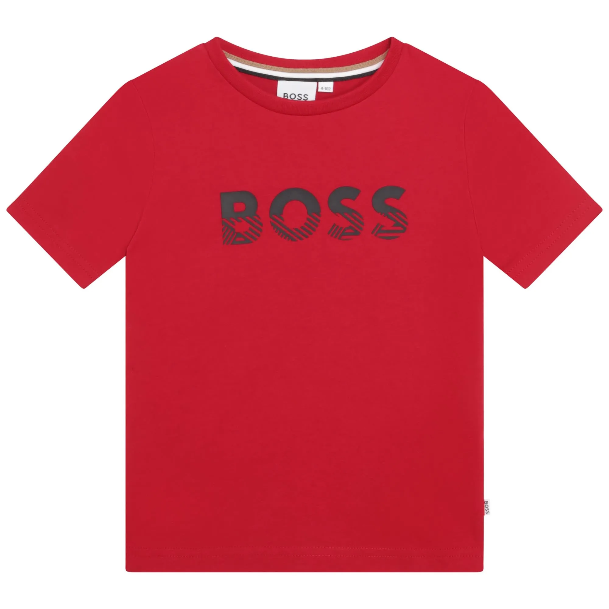 Jungen Rotes Logo Kurzarm T-Shirt