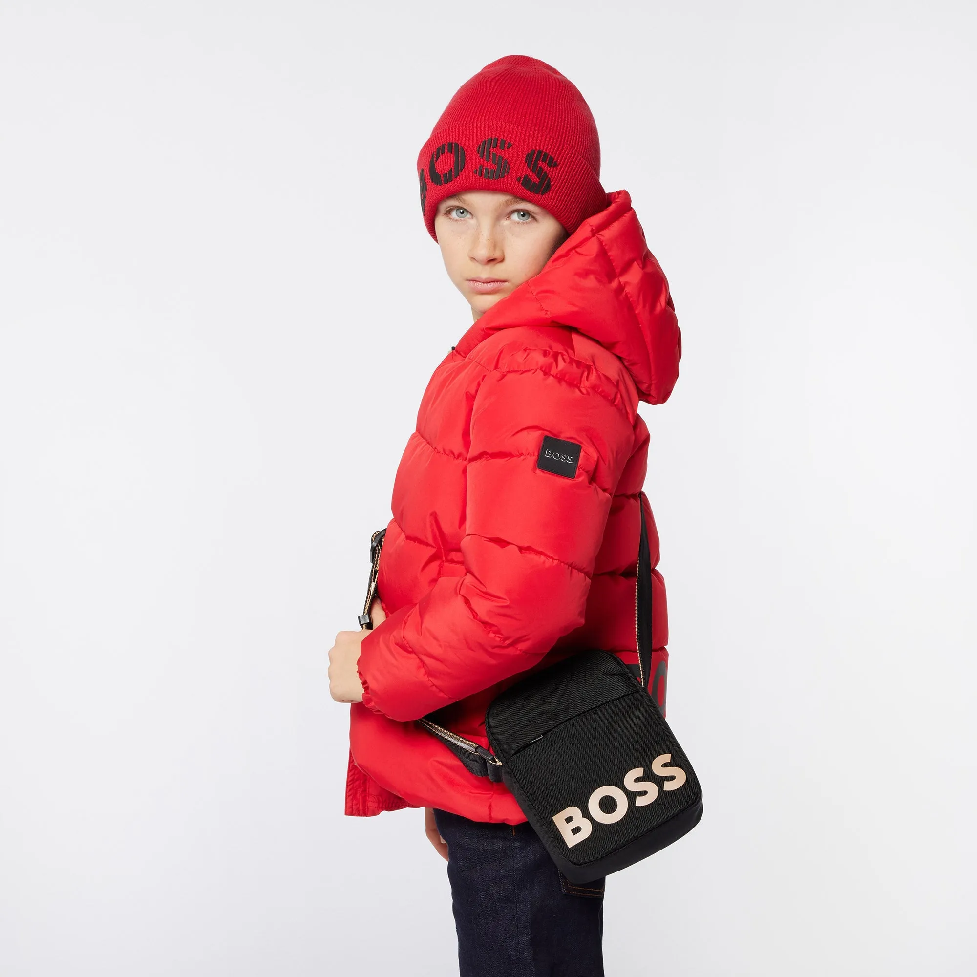 Jungen Rote Daunenjacke