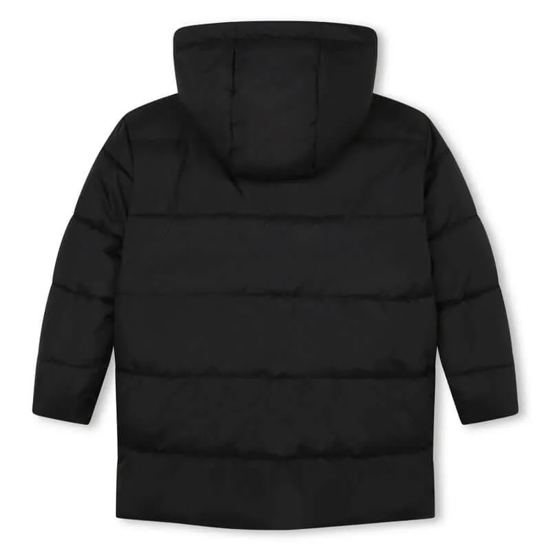 Jungen Reversible schwarze Parka