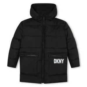 Jungen Reversible schwarze Parka