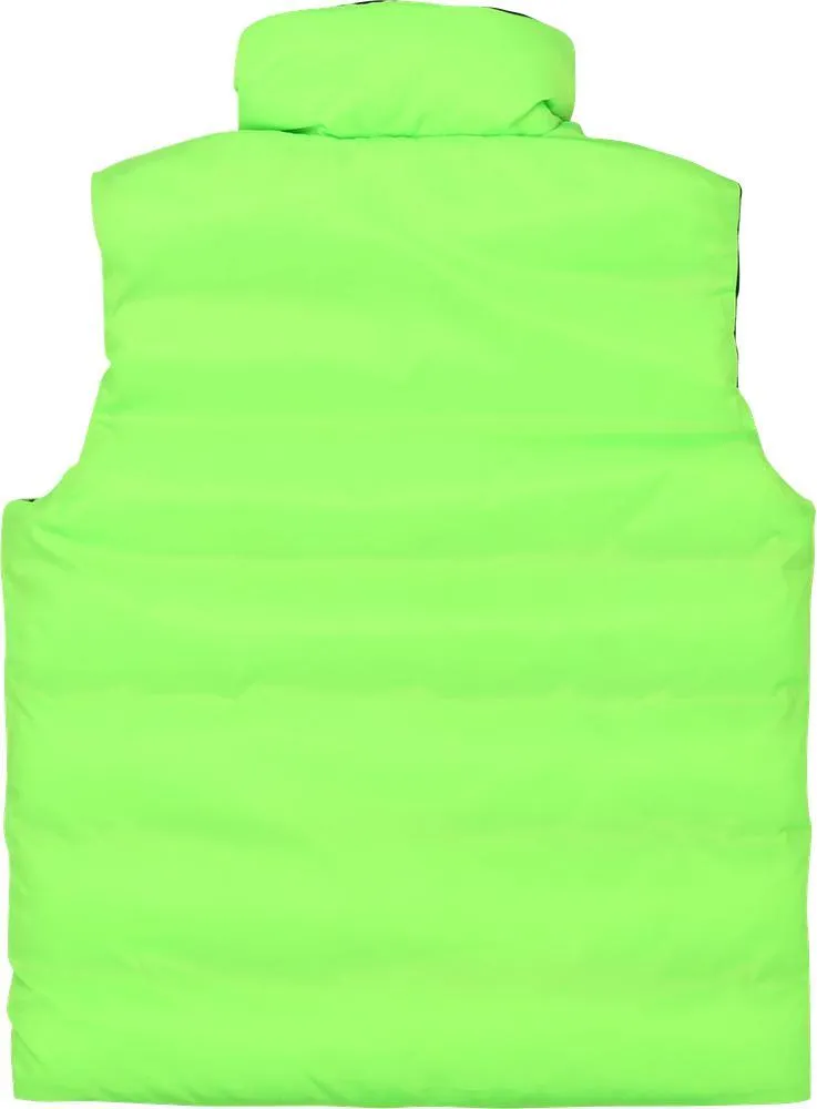 Reversible Jungen-Weste in Grün & Schwarz