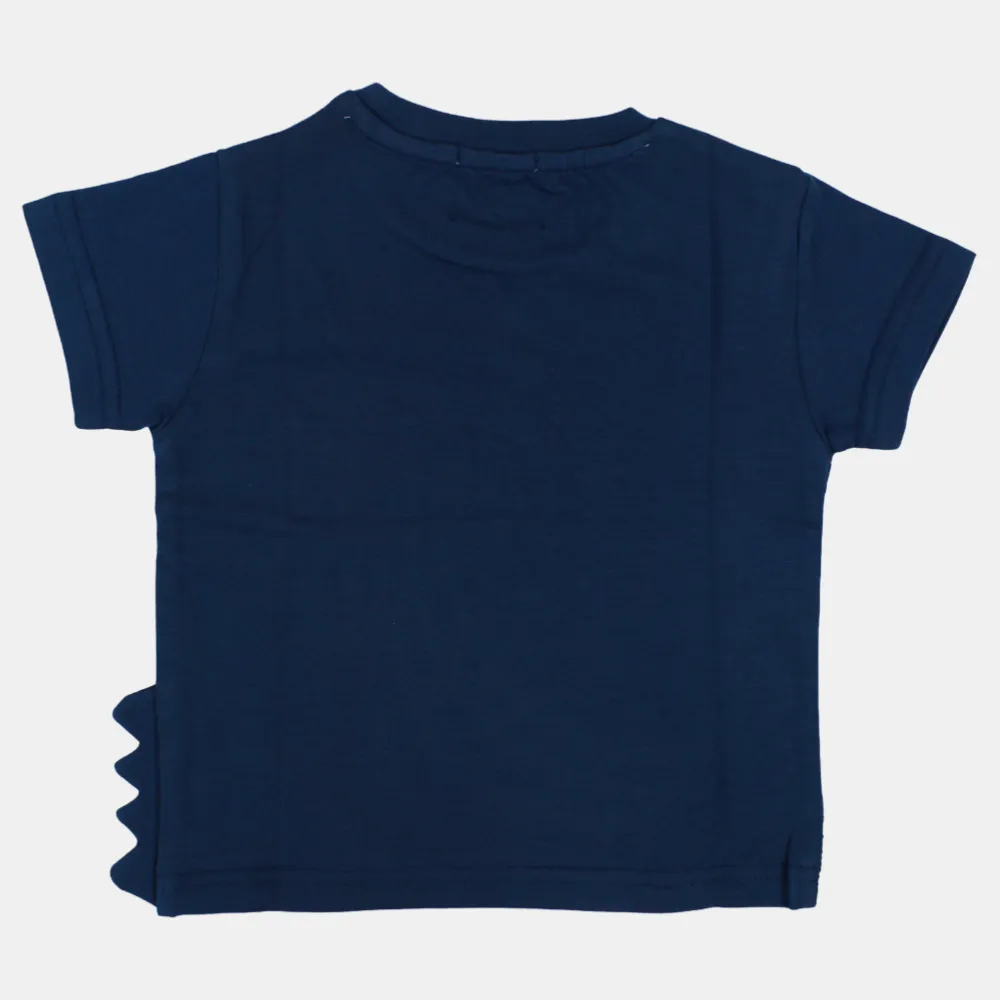 Jungen Kurzarm-T-Shirt aus Baumwolle mit fröhlichem Krokodil-Print