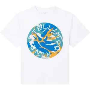 Jungen Weißes T-Shirt mit Kreisprint